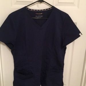 NAVY blue scrub top